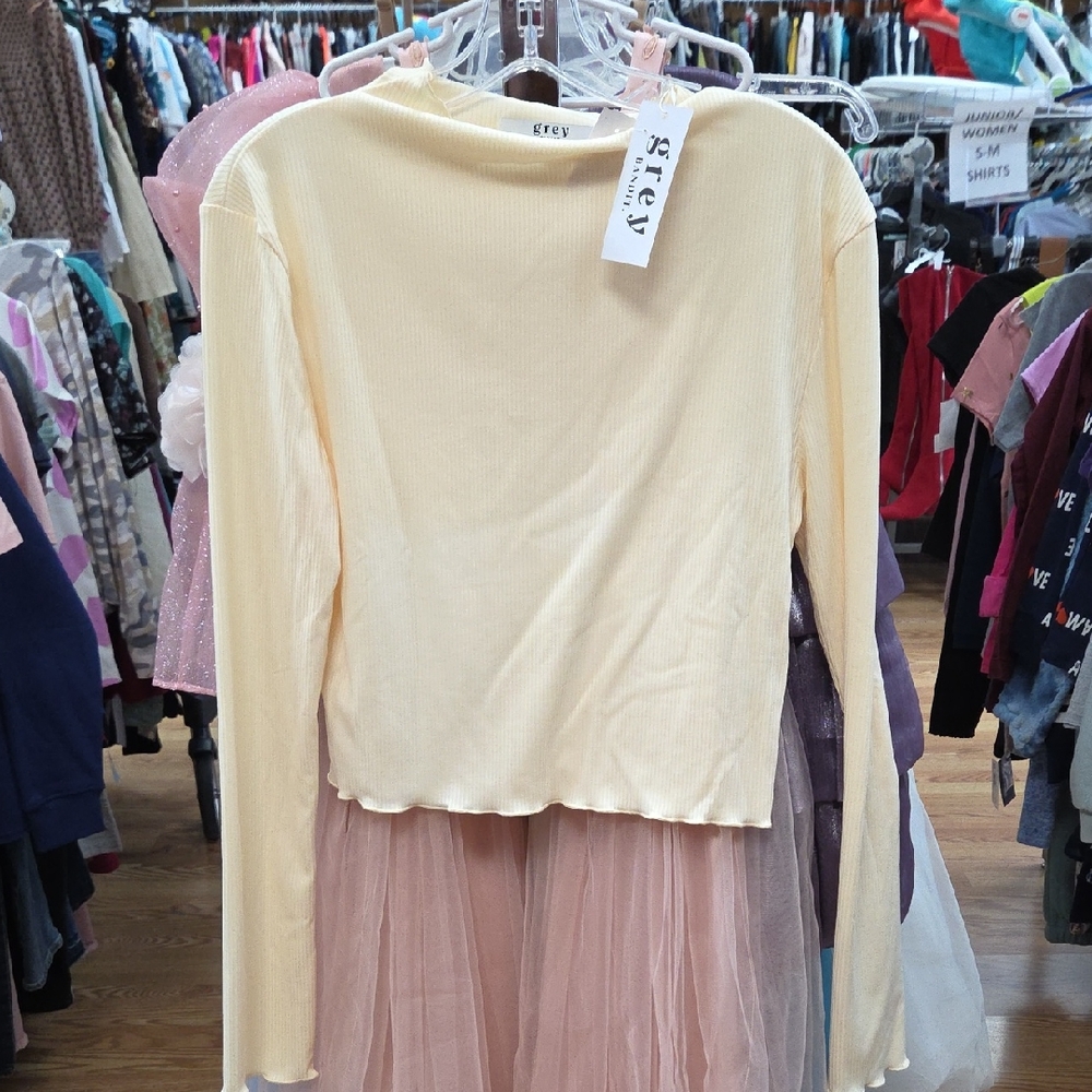 Grey bandit Long Sleeve Top New With Tags XL
